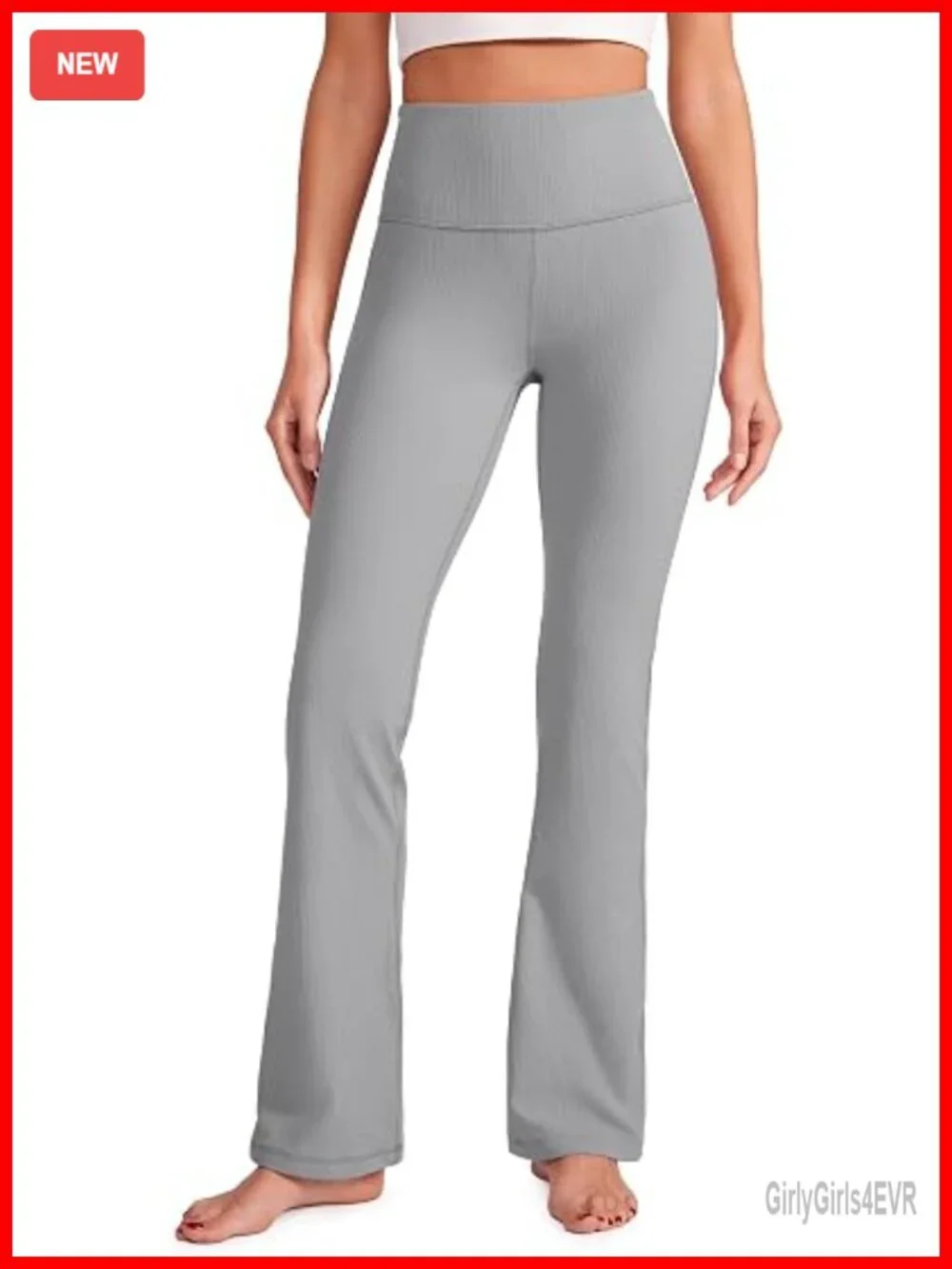 Ribbed High Waist Flare Leggings 31